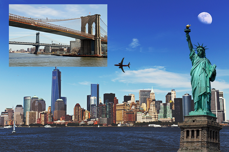 NYC with the Statue of Liberty